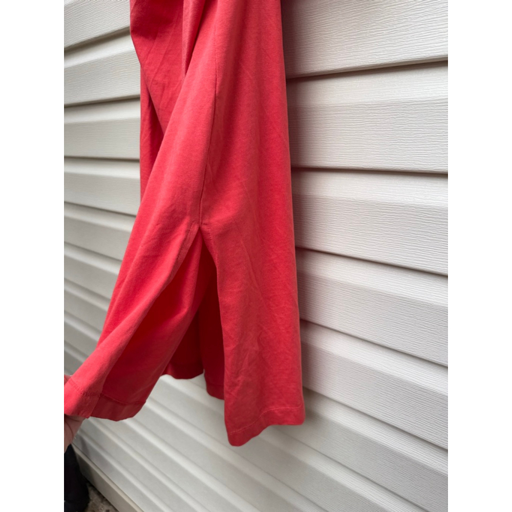 Knot-Front Orange Midi Dress with Cutout - Picture 12 of 14